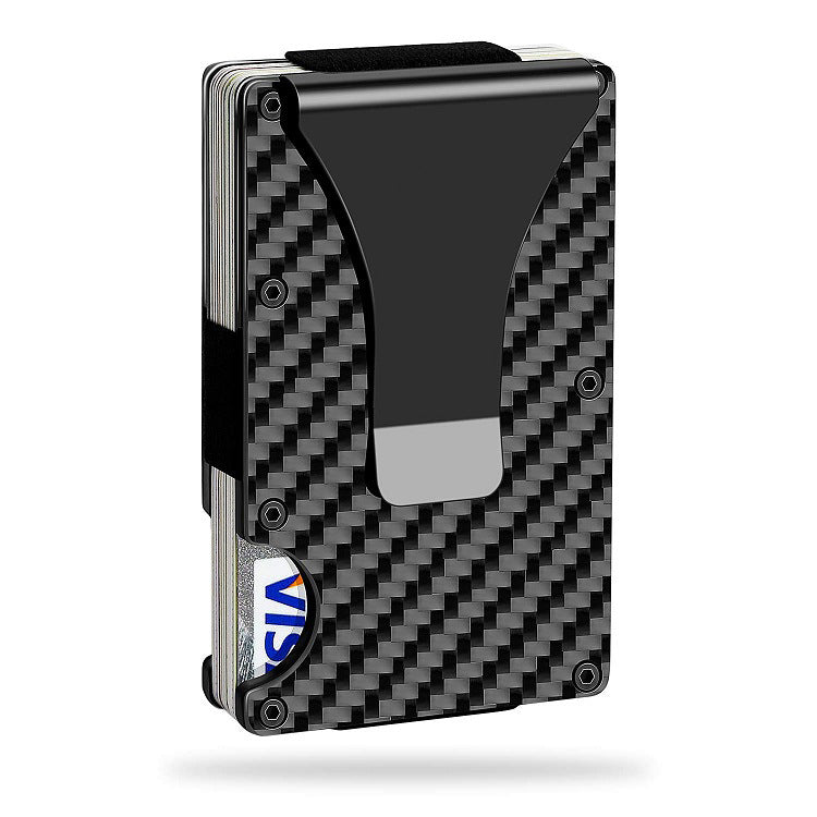 Bruney Carbon Fiber RFID Blocking Minimalist Wallet -Card Holder